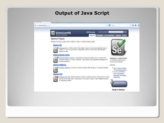 Output of Java ScriptOutput of Java Script
 