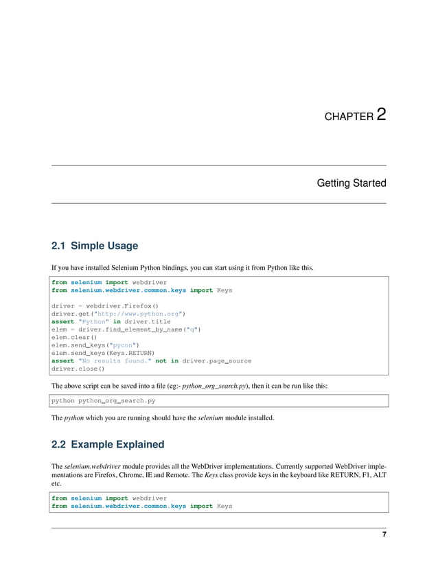 Selenium python | PDF