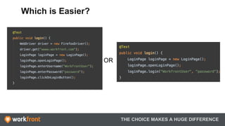 THE CHOICE MAKES A HUGE DIFFERENCE
Which is Easier?
OR
 