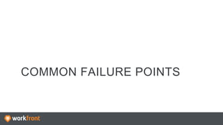 COMMON FAILURE POINTS
 