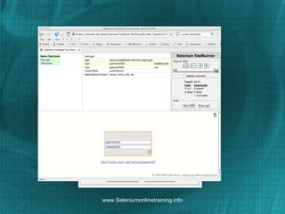 TestRunner Control
www.Seleniumonlinetraining.info
 
