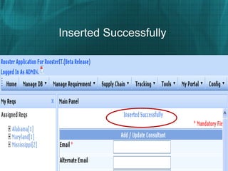 Inserted Successfully
 