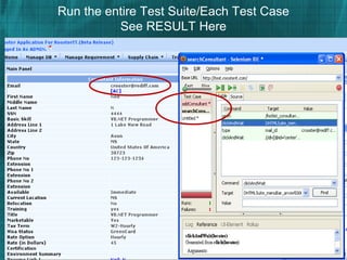 Run the entire Test Suite/Each Test Case
See RESULT Here
 