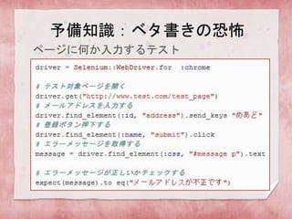 予備知識：ベタ書きの恐怖
ページに何か入力するテスト
 