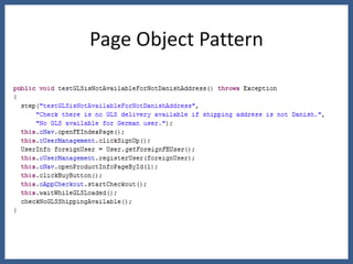 Page Object Pattern
 
