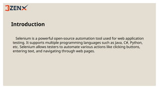 Selenium Automation Training in Hyderabad | PPTX