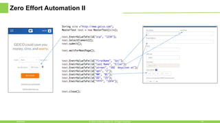 Zero Effort Automation II
8/4/2016 19© 2016, Perfecto Mobile Ltd. All Rights Reserved.
 