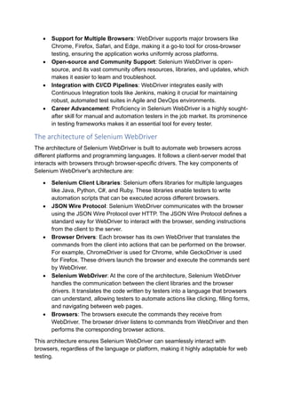 Selenium Automation Testing - A Complete Guide | PDF