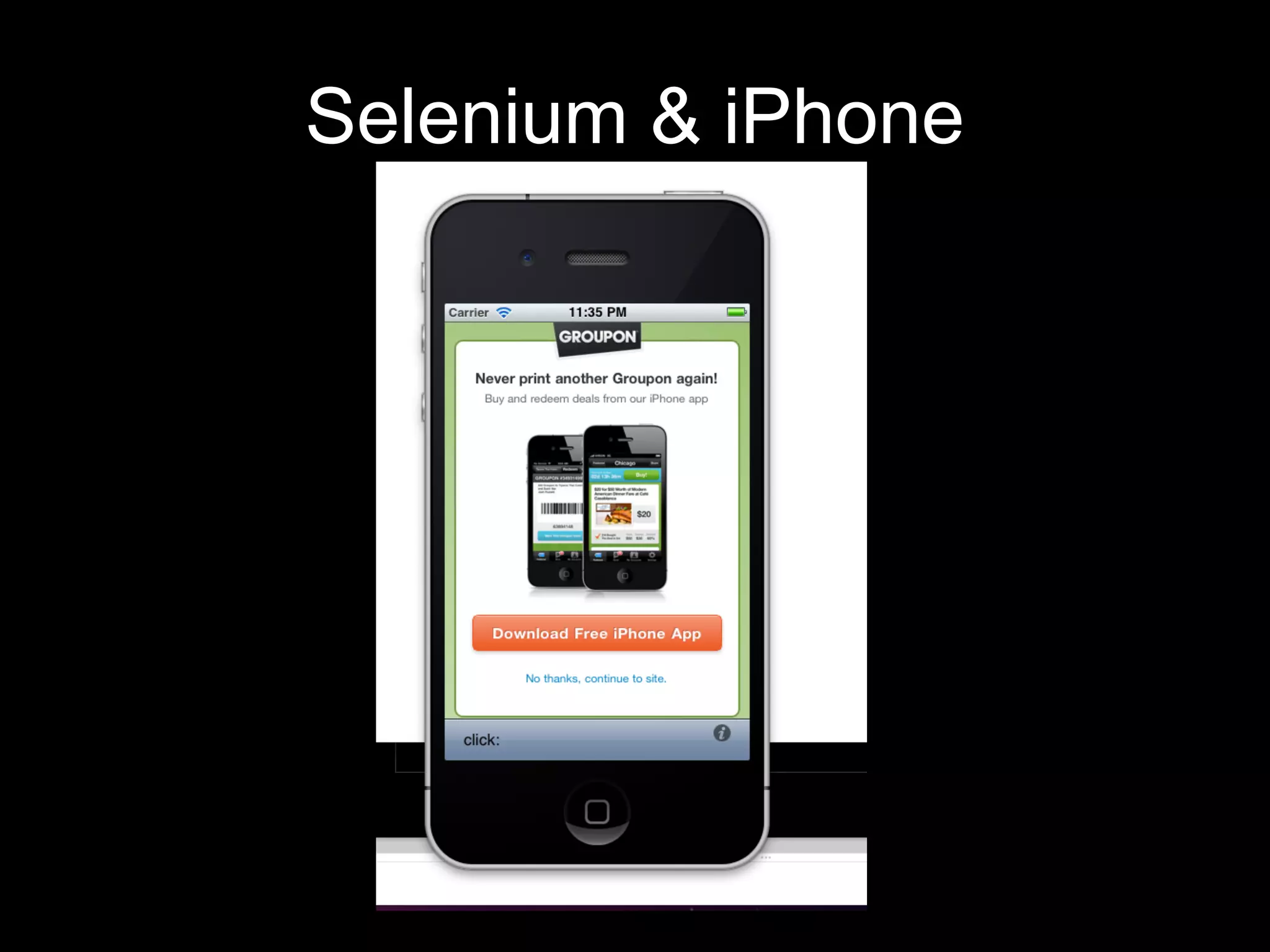 Selenium & iPhone