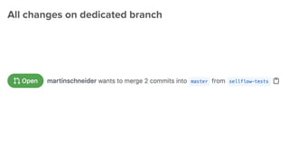 All changes on dedicated branch
 