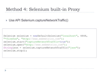 Performance Metrics in a Day with Selenium | PPTX
