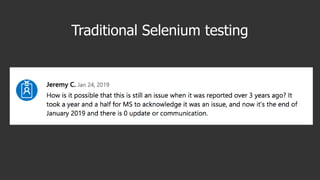 Traditional Selenium testing
 