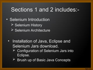 Selenium_Course_ContentSelenium_Course_Content | PPT