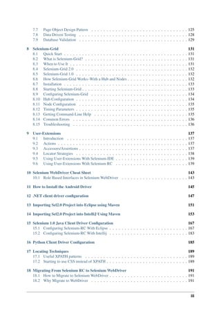 Selenium documentation, | PDF