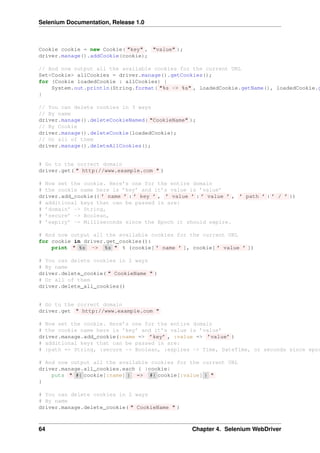 Selenium documentation, | PDF