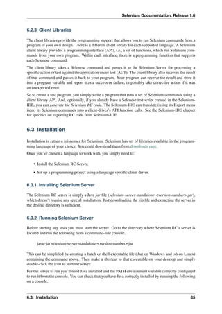 Selenium documentation, | PDF
