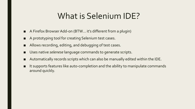 Demystifying Selenium framework | PPT