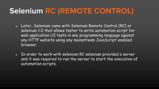 Selenium introduction | PPTX