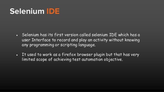 Selenium introduction