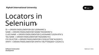 Presentation on Introduction to Selenium | PPTX