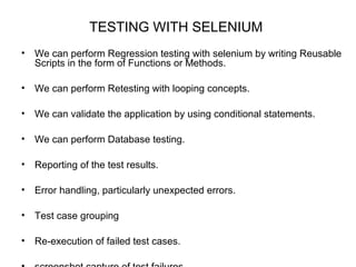 Selenium ppt | PPT