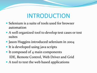 Selenium ppt | PPT