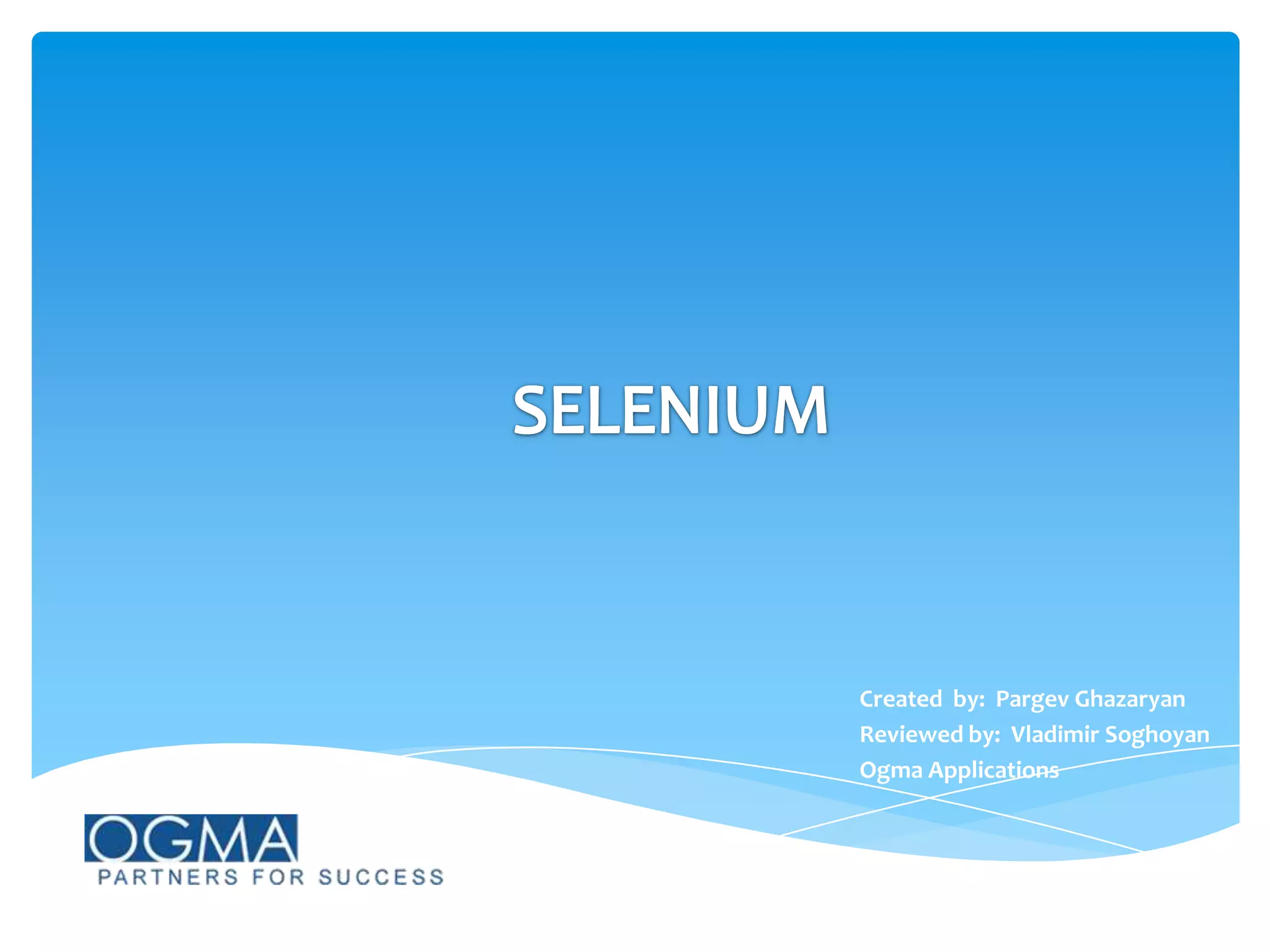 Selenium | PPT