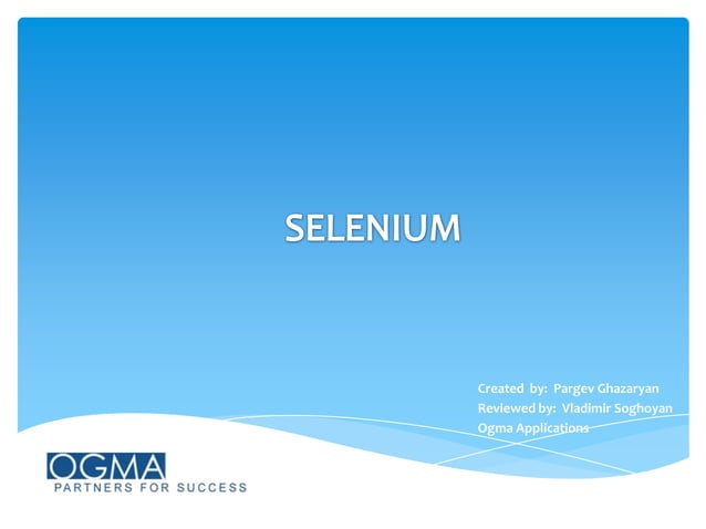Selenium | PPTX