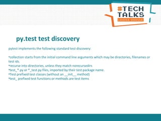 Selenium with py test by Alexandr Vasyliev for Lohika Odessa Python ...