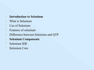 Selenium slide | PPT