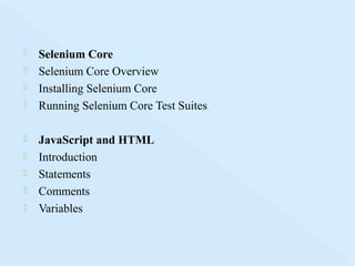 Selenium slide | PPT
