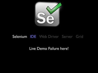 Selenium IDE Web Driver Server Grid


        Live Demo Failure here!
 