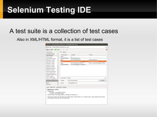 Selenium testing IDE 101