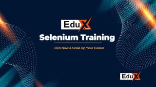 Selenium Training
Join Now & Scale Up Your Career
 