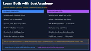 Selenium vs Appium in 2026: Ultimate Guide for QA Automation Careers | PPTX