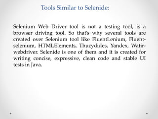Selenide vs. Selenium: The War Of Technologies | PPTX | Web Development ...