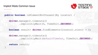 Implicit and Explicit waits in Selenium WebDriwer, how to. | PPT