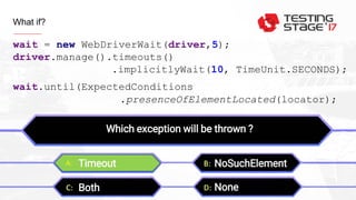 Implicit and Explicit waits in Selenium WebDriwer, how to. | PPT