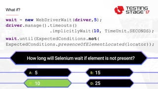 Implicit and Explicit waits in Selenium WebDriwer, how to. | PPT