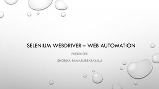 Selenium web driver | PDF | Browsers | Computer Software and Applications