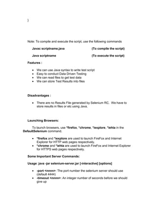 Selenium by using JAVA | PDF