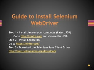 Selenium with java | PPT