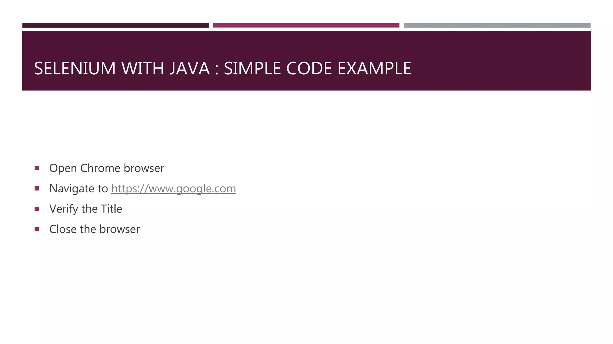 Selenium with java | PPTX