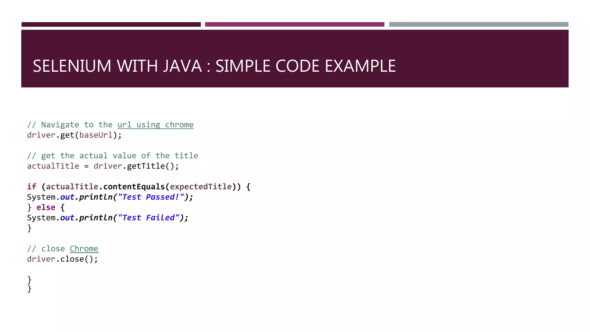 Selenium with java | PPTX | Browsers | Computer Software and Applications