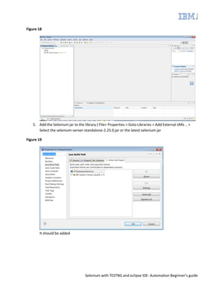 Selenium with testng and eclipse ide | PDF