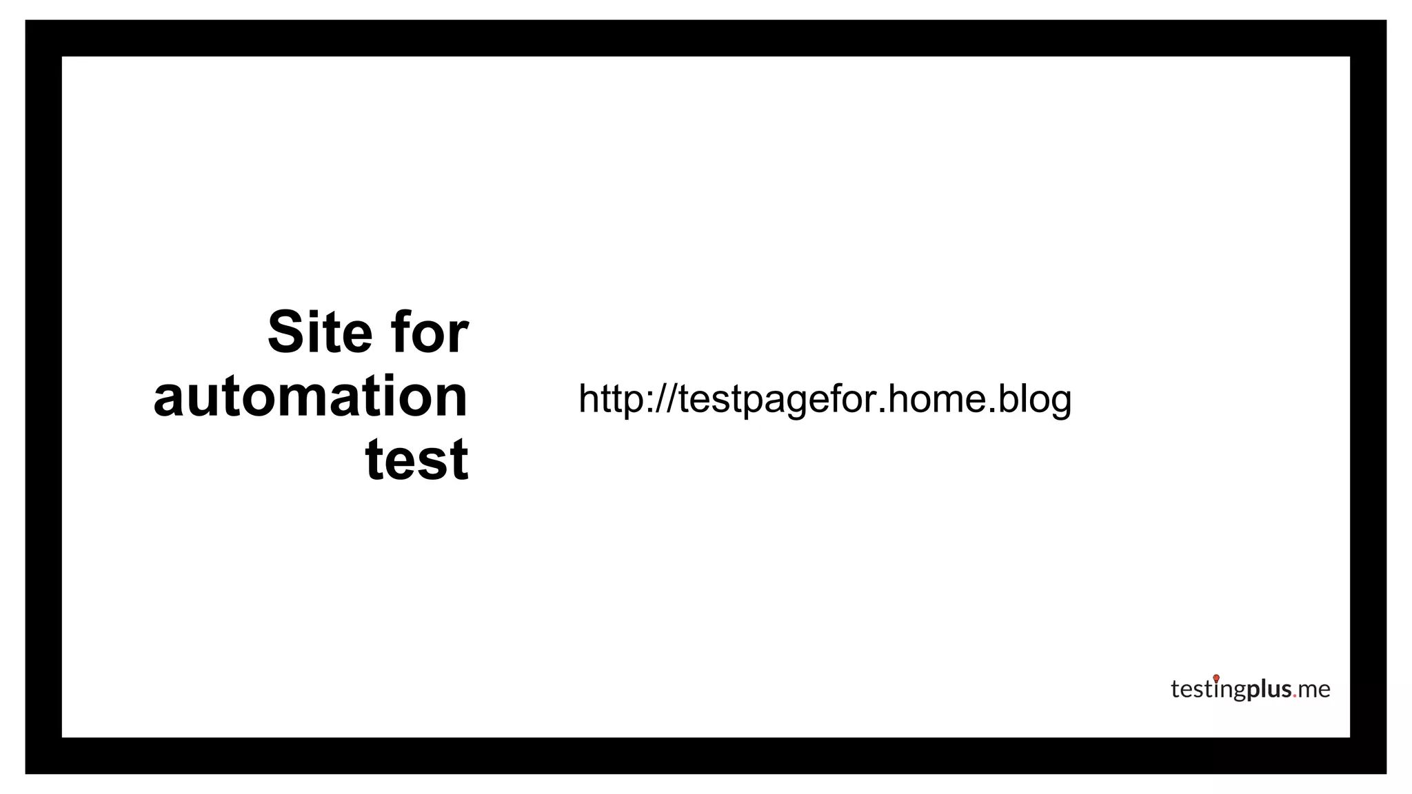Site for
automation
test
http://testpagefor.home.blog
 