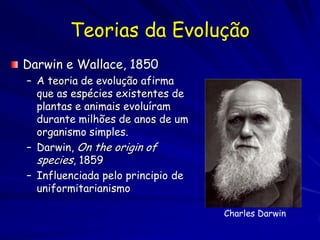 A Evolução Cria
  Organismos
   Perfeitos?
Não, somente cria organismos
melhores por que a evolução é
restrita pela historia e
estremecida por os eventos
aleatórios.


Essencialmente, cada organismo da
Terra é uma parte significante da
soma de acidentes.
 