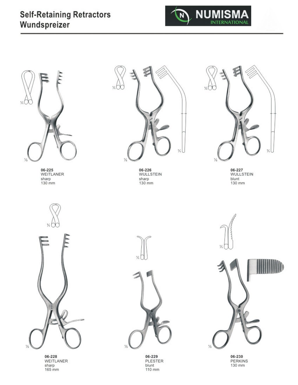 Self retaining Retractors, Wundspreizer, instruments
