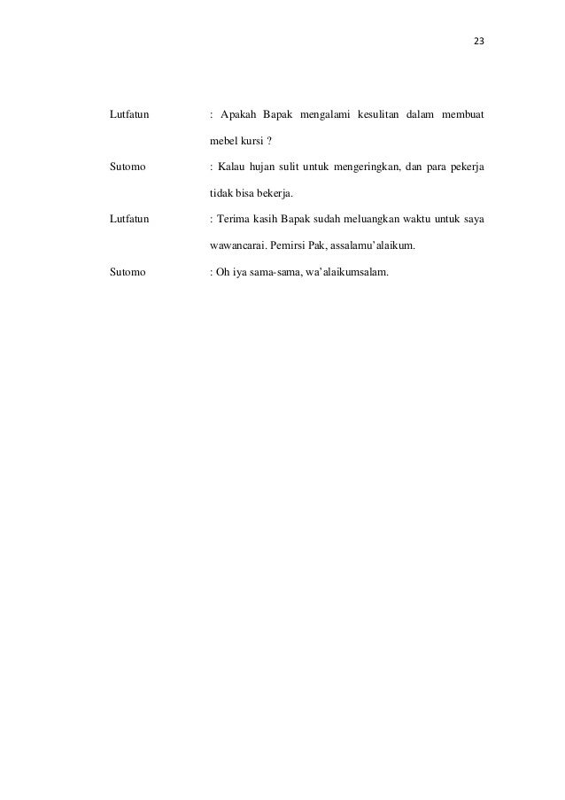 KARYA ILMIAH PRODUKSI MEBEL