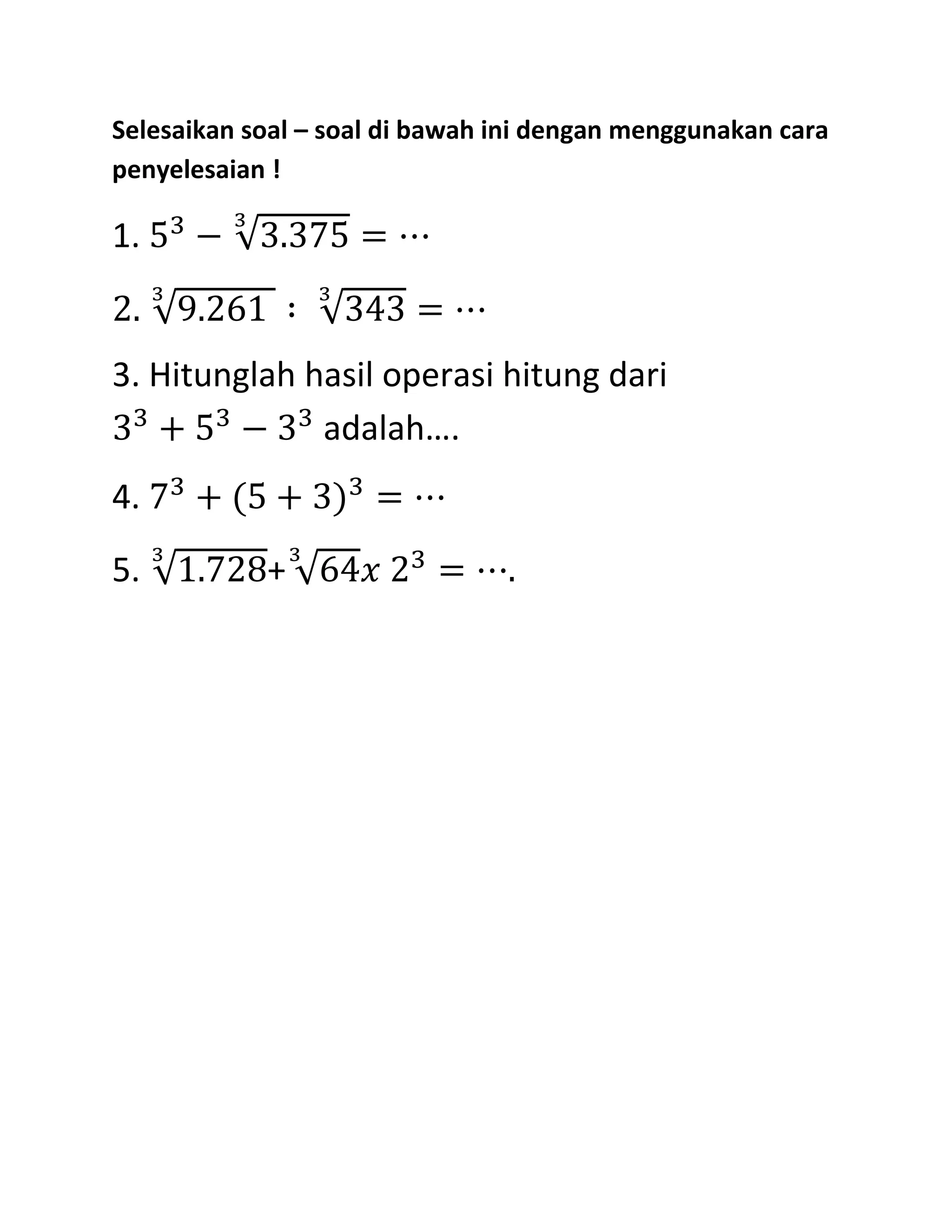 Latihan 1 Matematika PDF latihan-1-matematika-pdf